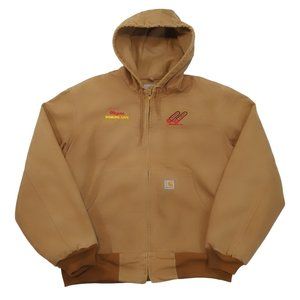 Vintage Carhartt Thermal Lined Hooded Jacket Made in USA, J131-BRN Size Large